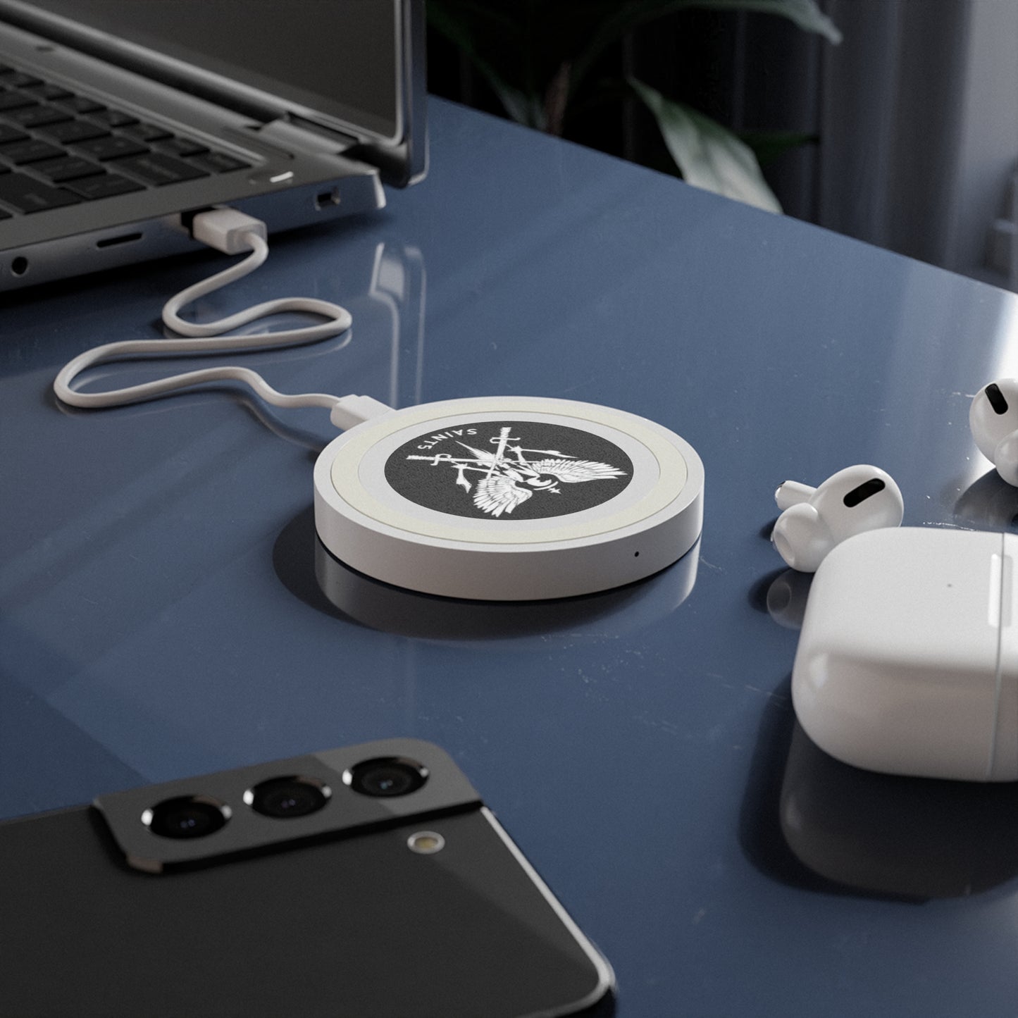 Quake Wireless Charging Pad - Cool Wireless Charger with Unique Design, Tech Gift, Desk Accessory, Phone Charger, Home Office Decor