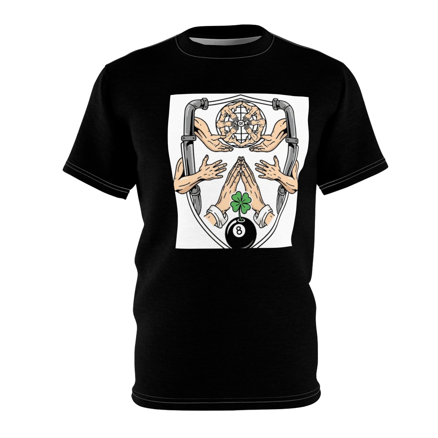 Artistic Unisex Tee: Unique Shield Design, Casual Fashion, Gift for Him/Her, Everyday Wear, Art Lover's Tee