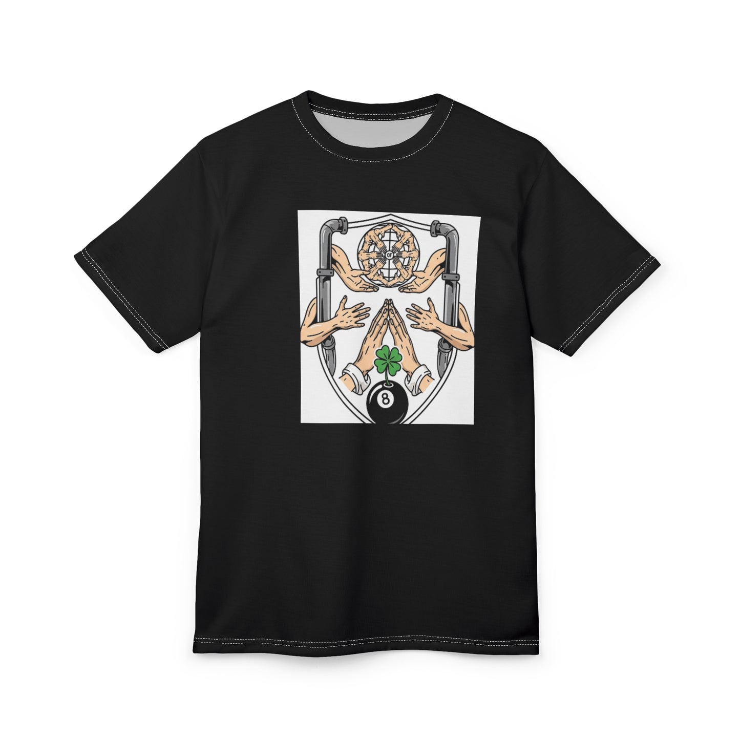 Artistic Unisex Tee: Unique Shield Design, Casual Fashion, Gift for Him/Her, Everyday Wear, Art Lover's Tee